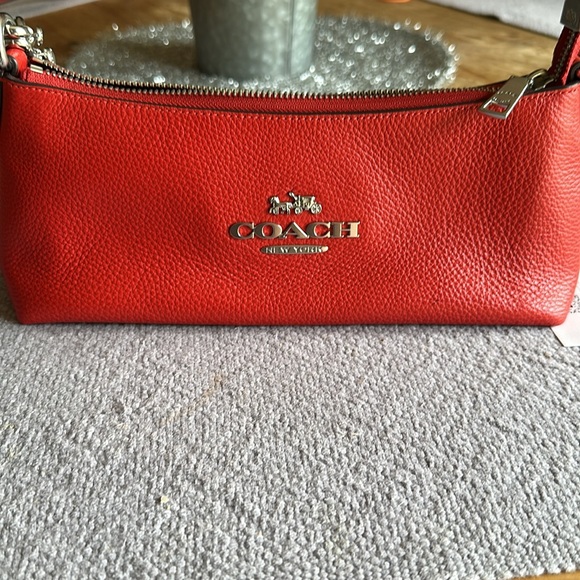 Coach Red Crossbody Bag with Playful Chain Detail - Picture 3 of 9